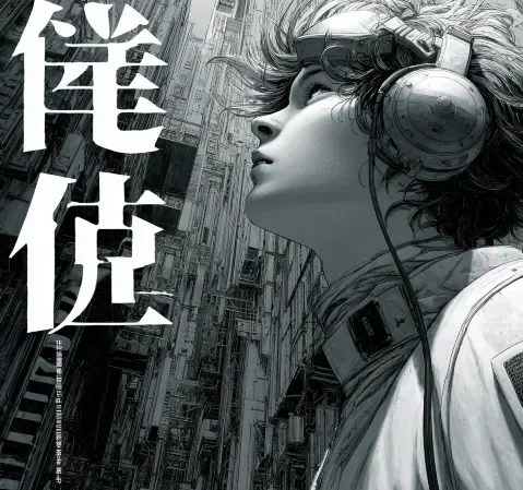 奇幻题材漫画条目封面，浮空城与符文纹样